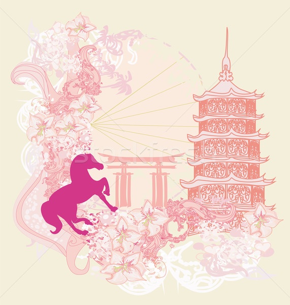 Chinese Mid Autumn festival and New year design element  Stock photo © JackyBrown