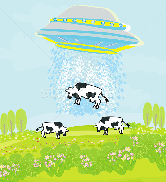 alien cow abduction  Stock photo © JackyBrown