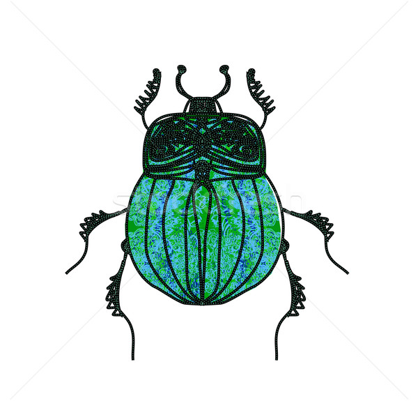  Scarab Beetle Vector  Stock photo © JackyBrown