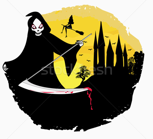 Grim reaper illustration Stock photo © JackyBrown