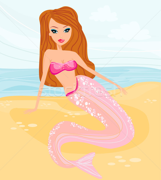  Illustration of a Beautiful mermaid  Stock photo © JackyBrown