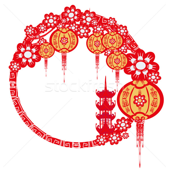 Mid-Autumn Festival for Chinese New Year frame Stock photo © JackyBrown