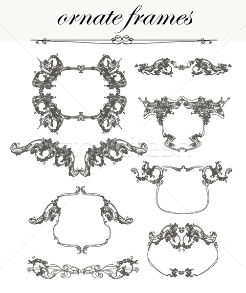 ストックフォト: ベクトル · セット · デザイン · 要素 · フレーム