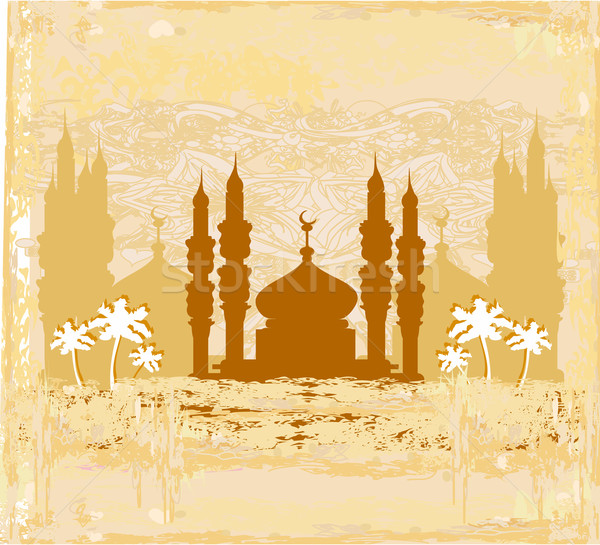 artistic pattern background with mosque  Stock photo © JackyBrown