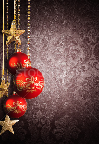 Karácsony dekoratív absztrakt fal szabad űr Stock fotó © Jag_cz