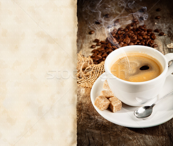 Café still life papier vierge texte café noir [[stock_photo]] © Jag_cz