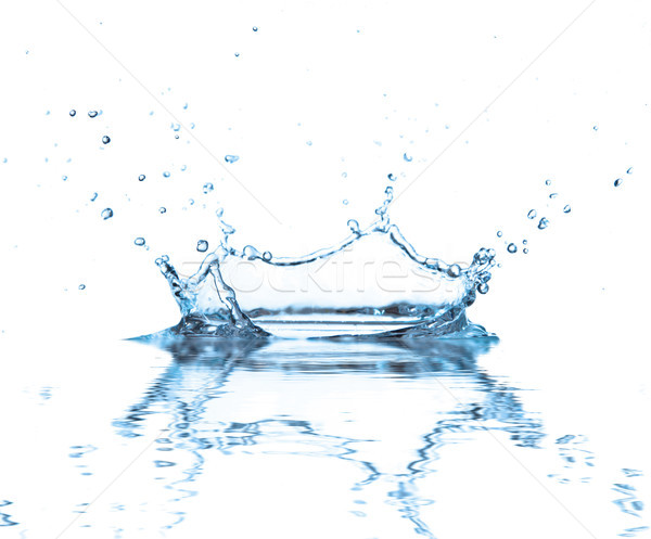 Foto stock: Reflexão · isolado · branco · água · abstrato
