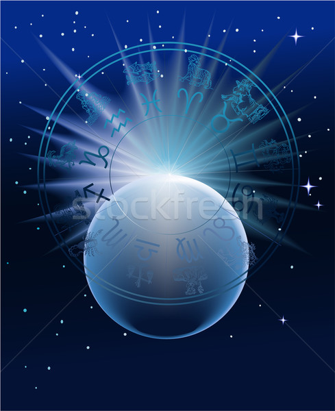 Dierenriem borden horoscoop star hemel zon Stockfoto © jagoda