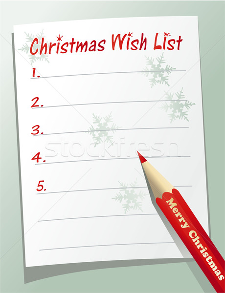 Christmas wish list Stock photo © jagoda