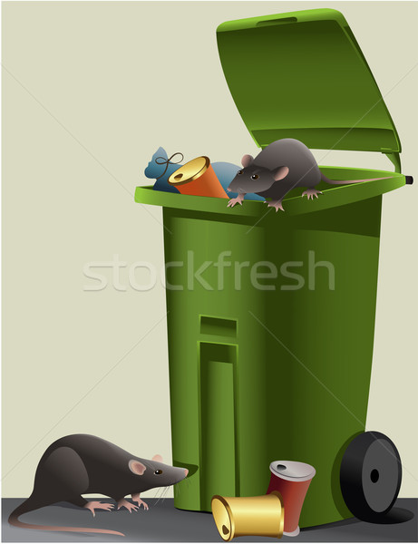 śmieci ulicy tle kosza strach domowych Zdjęcia stock © jagoda