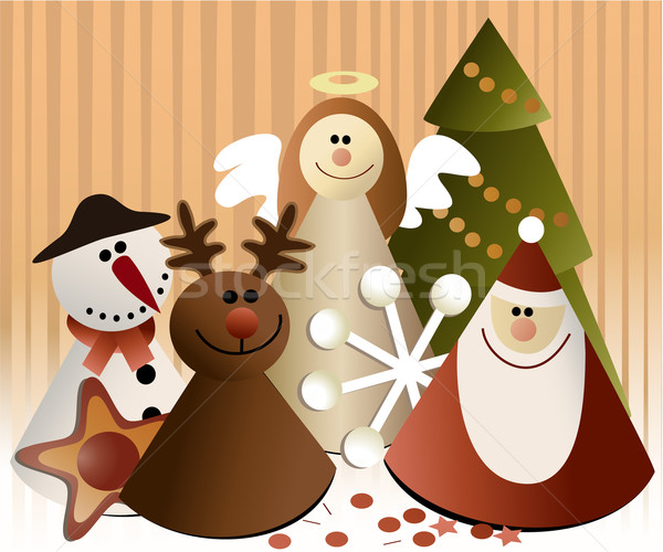 Christmas paper decorations Stock photo © jagoda