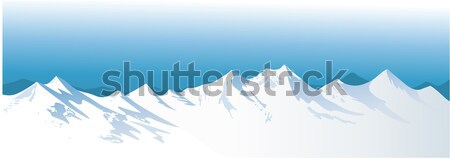 Inverno montagna panorama alto cielo sport Foto d'archivio © jagoda