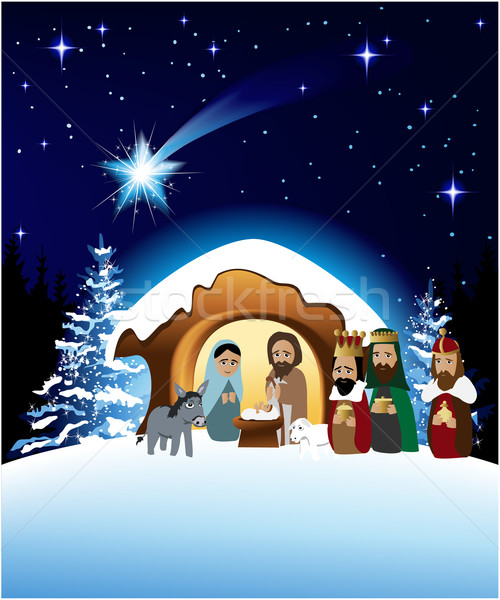 Stock photo: Christmas nativity scene