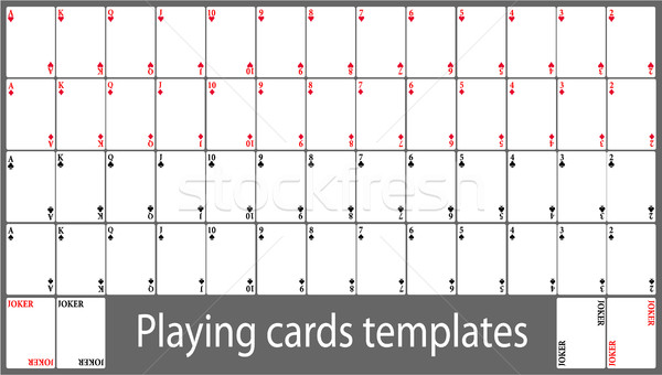 Playing cards template set Stock photo © jagoda