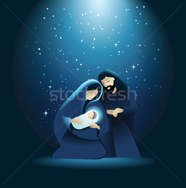 Nativity scene with Holy Family Stock photo © jagoda
