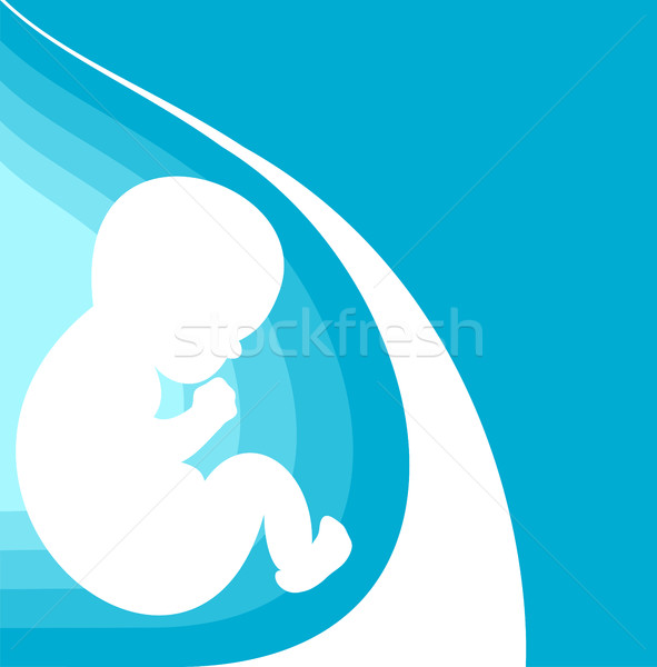 Płód sylwetka projektu medycznych symbol baby Zdjęcia stock © jagoda