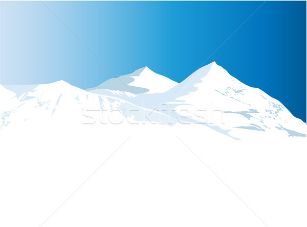 Zdjęcia stock: Zimą · góry · krajobraz · wysoki · niebo · sportu