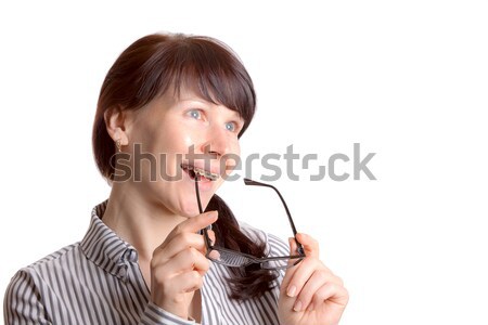 Woman with braces Stock photo © jagston
