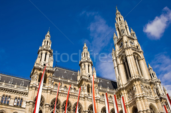 Città sala Vienna torri Austria cielo Foto d'archivio © jakatics