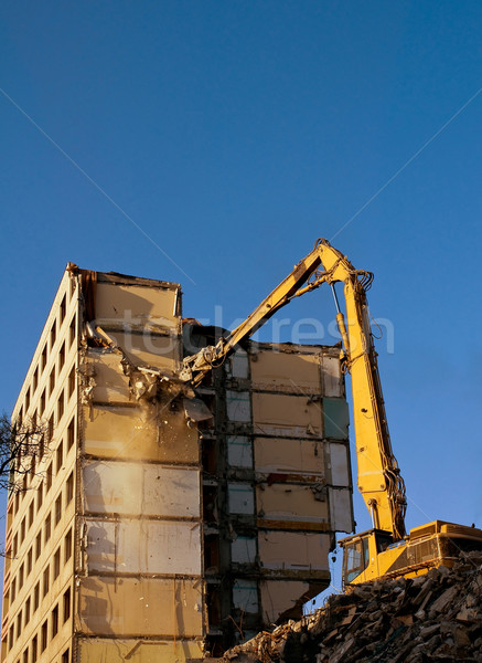 Rombolás régi épület ház fal munka városi Stock fotó © jakatics