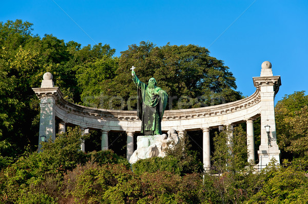 Statue of St Gellert in Budapest Stock photo © jakatics