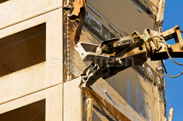 Stock photo: Demolition of an old building