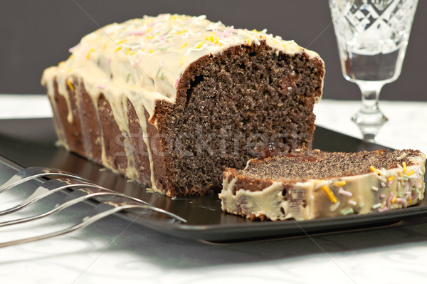 ケーキ ケシ シード 白 チョコレート 表 ストックフォト © jakatics