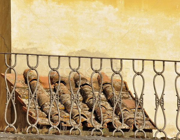 терраса направлять Тоскана Италия дома красный Сток-фото © jakatics