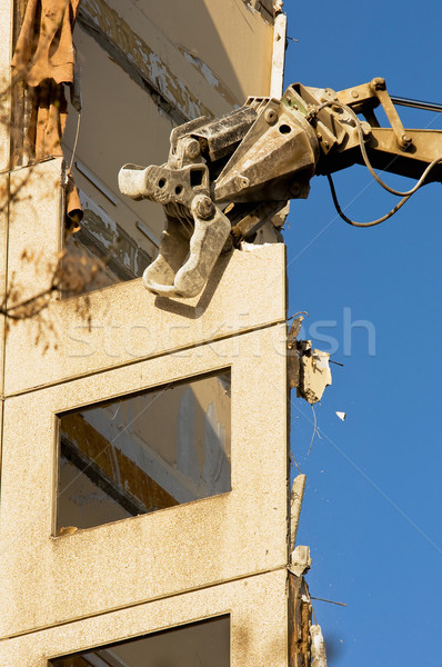 Stock photo: Demolition of an old building