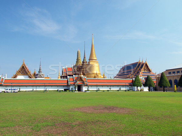 Palast Bangkok Thailand Gras Gebäude Sommer Stock foto © jakgree_inkliang