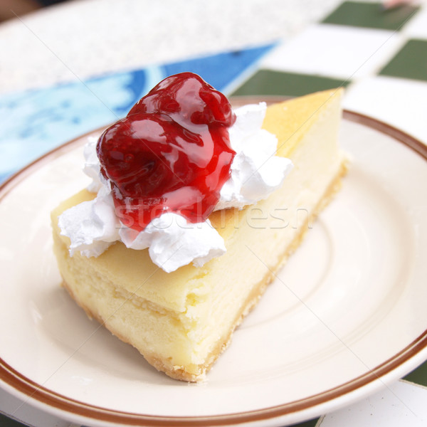 Erdbeerkuchen Essen Schokolade Kuchen rot Erdbeere Stock foto © jakgree_inkliang