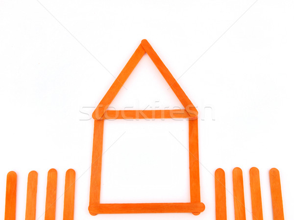 Orange wood construct house Stock photo © jakgree_inkliang