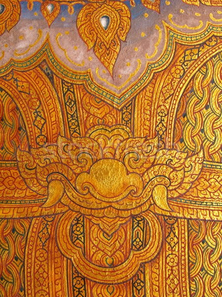 Wall art painting and texture in temple Thailand. painting about Stock photo © jakgree_inkliang