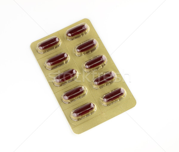 Cápsulas ampolla aislado medicina ciencia rojo Foto stock © jakgree_inkliang