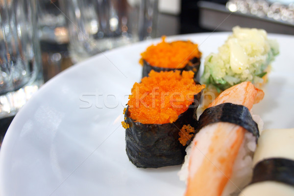 Sushi Japan traditionellen Essen Stil Fisch Stock foto © jakgree_inkliang
