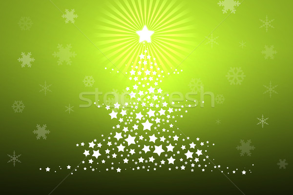 Christmas background, silhouette of a christmas tree Stock photo © jakgree_inkliang