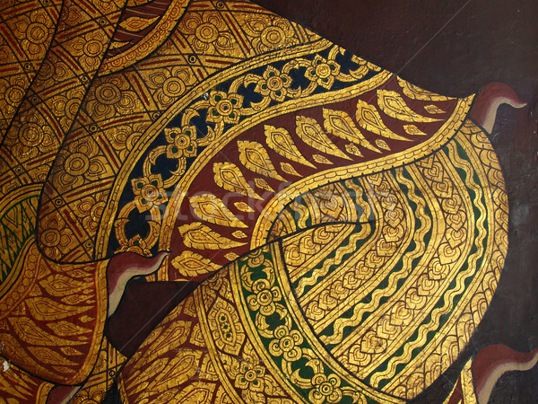 Thai Kunst Wand Tempel Thailand Textur Stock foto © jakgree_inkliang