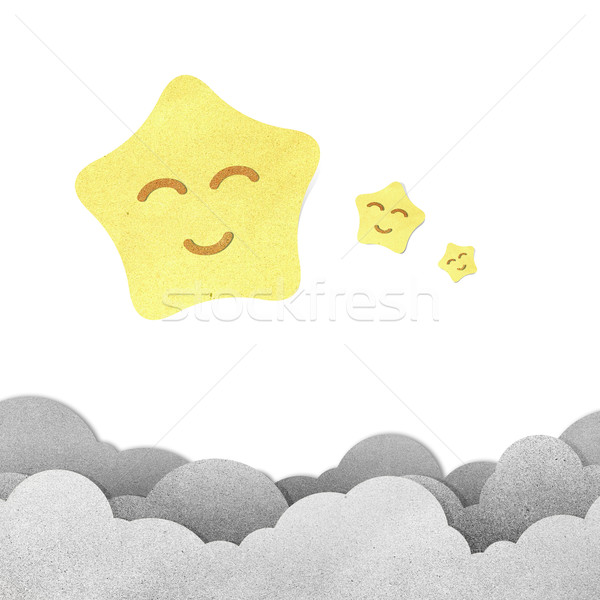 Grunge texture du papier star blanche eau papier Photo stock © jakgree_inkliang