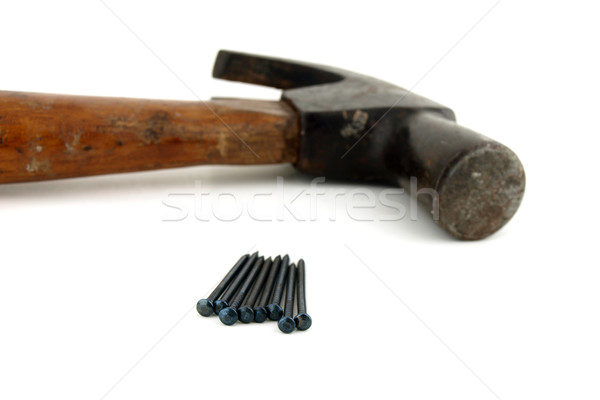  hammer and nails for home construction Stock photo © jakgree_inkliang