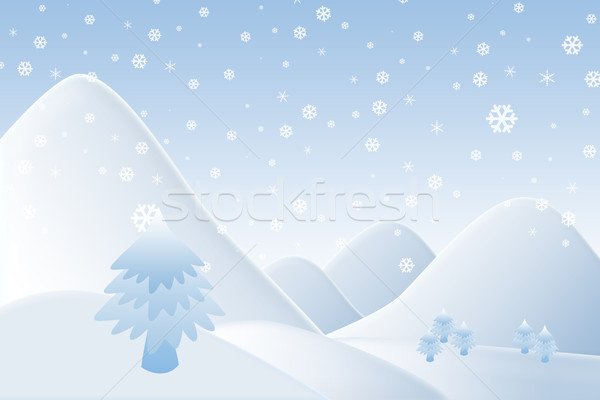 Weihnachten Mann Berg Design Schnee Zeichen Stock foto © jakgree_inkliang