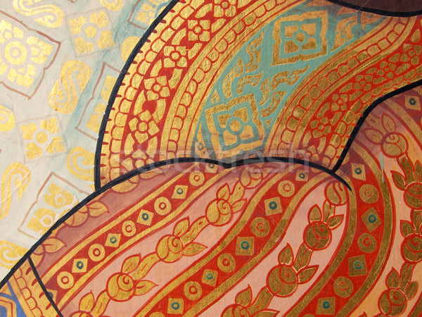 Wand Kunst Malerei Textur Tempel Thailand Stock foto © jakgree_inkliang