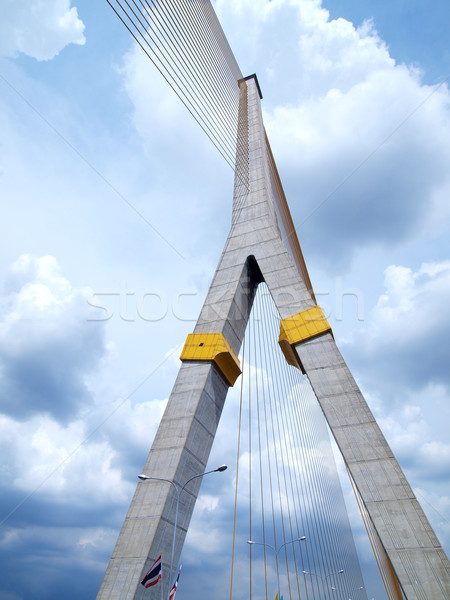 Stock photo: Mega sling Bridge,Rama 8, in bangkok Thailand