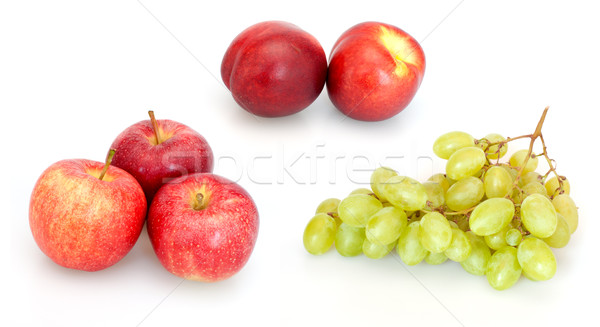Fructe mere afara struguri alb măr Imagine de stoc © jamdesign