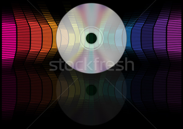 CD hangszínszabályozó absztrakt fekete tánc háttér Stock fotó © jamdesign