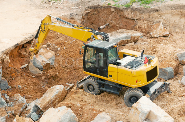 Yellow Excavator Stock photo © jamdesign