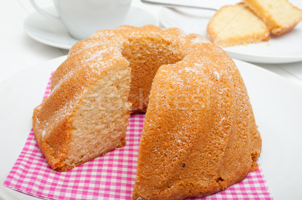 Stock foto: Kuchen · traditionellen · Platte · Tasse · Tabelle