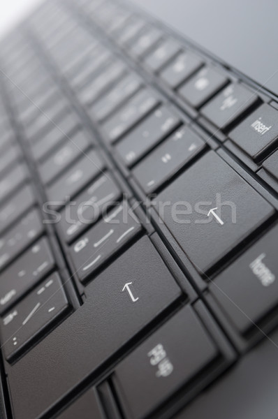 Klavye detay kelimeler defter sığ bilgisayar Stok fotoğraf © jamdesign
