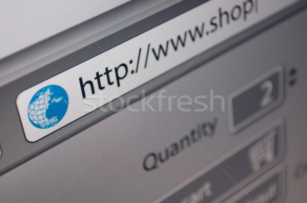 Zakupy online online sklep url adres bar Zdjęcia stock © jamdesign