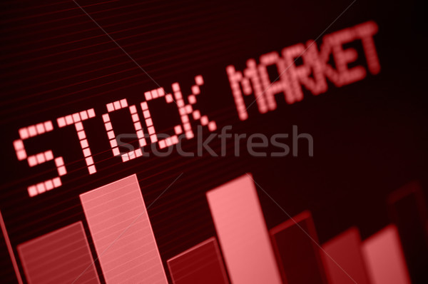 株式市場 ダウン 列 赤 表示 浅い ストックフォト © jamdesign