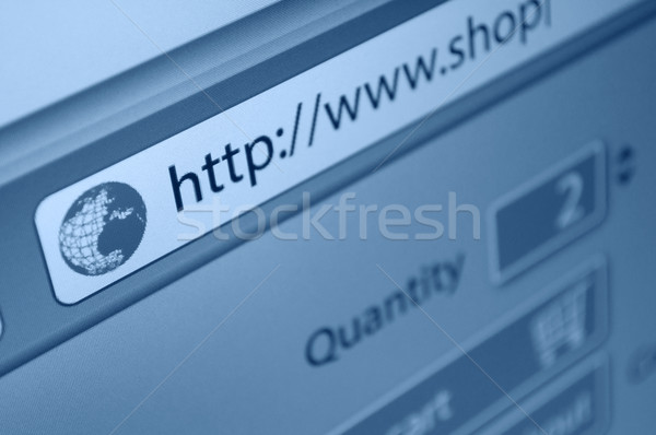 Zakupy online online sklep url adres bar Zdjęcia stock © jamdesign